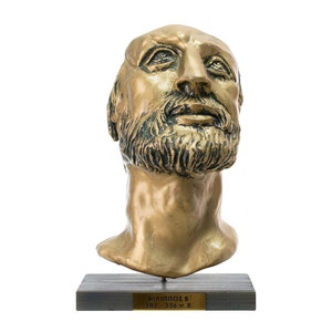 Philip II of Macedon Bust Sculpture Copy Museum Home Decor 27,5 cm Height