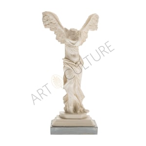 Winged Victory Nike Of Samothrace Statue Ancient Greek Famous Sculpture 31 cm Height Beige