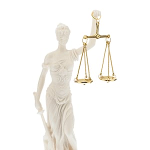 正義の女神像 テミス ギリシャの女神彫刻 高さ38 cm