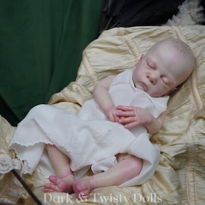 PIP Reborn Baby Doll ~ Preemie, Sleeping, Human, Alternative, One of A Kind Art Dolls - Dark&Twisty Series