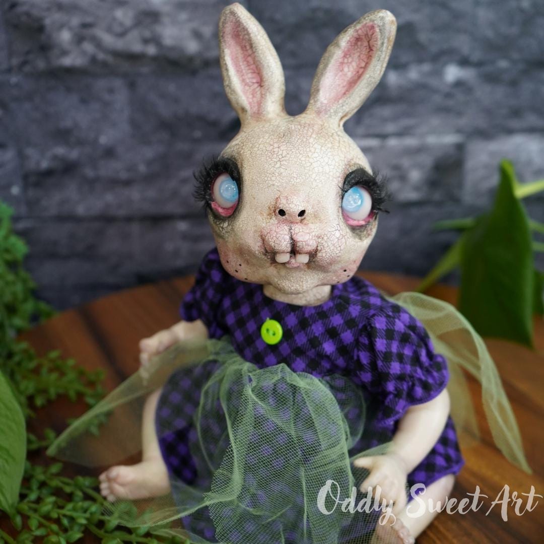 Calloipe 10 MINI Micro-preemie 10 Reborn Bunny Rabbit Baby Doll Hand ...
