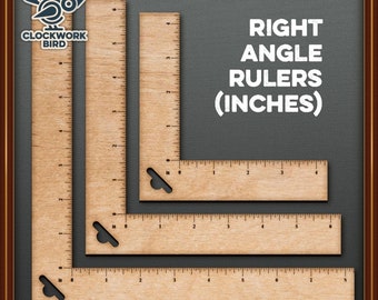 Right Angle Ruler Set (US / inches) - Unique laser cut file