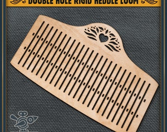Double Hole Tape Loom, Rigid Heddle Loom for 73 Threads (SVG Laser