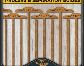 Bookbinding T-Rulers and Guides - Vintage Engraved Laser Files
