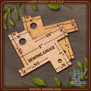 Sewing Gauge Ruler: Inch Measurements for Quilting and Tailoring
