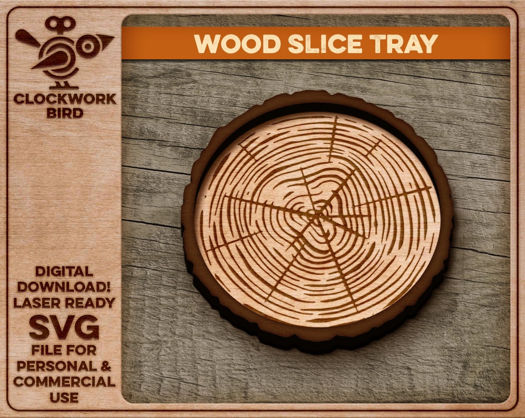 Wood Slice Tray / Serving Board Etsy