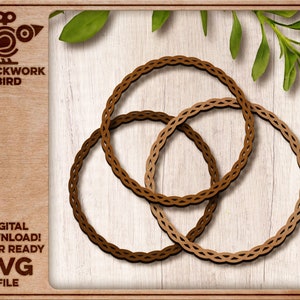 Pulseiras / pulseiras Viking Braid - Arquivo exclusivo de corte a laser