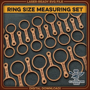 Ring Size Measuring Set: 22 Pieces US & International Gauges