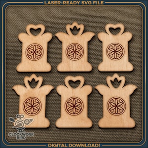 Viking Floss Bobbin SVG - Laser Cut Thread Organizer Designs