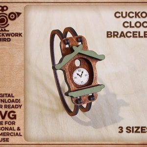 Cuckoo Clock Bracelet: Laser Cut Jewelry Design (SVG for Glowforge)