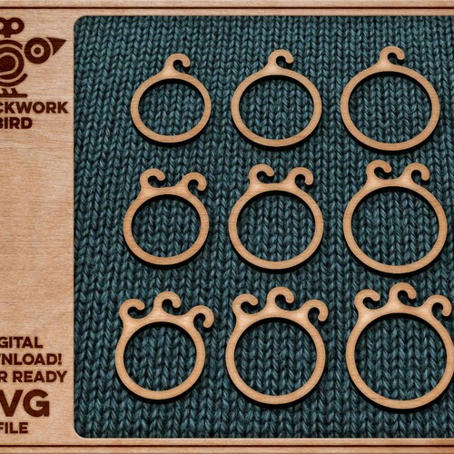 Knitting Ring Yarn Tension Ring Unique Laser Cut File Etsy
