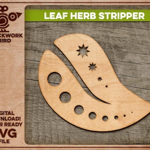 Herb Stripper SVG File: Leaf and Stem Cutter - Digital Download