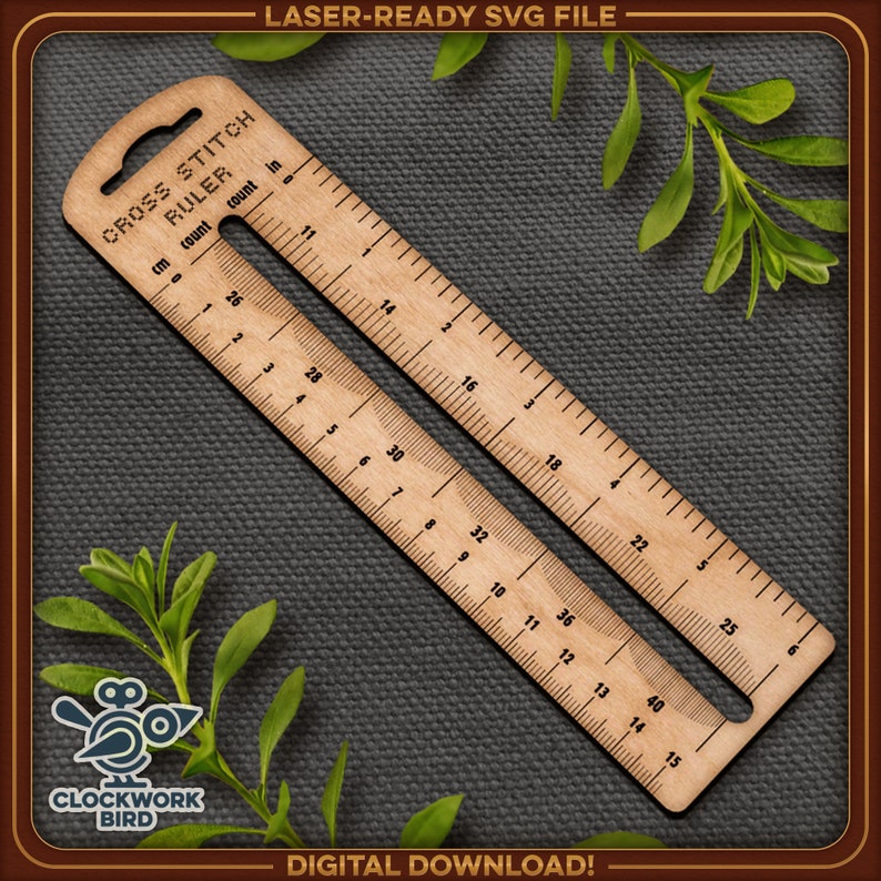 Cross Stitch Ruler - SVG Laser File - Etsy Canada