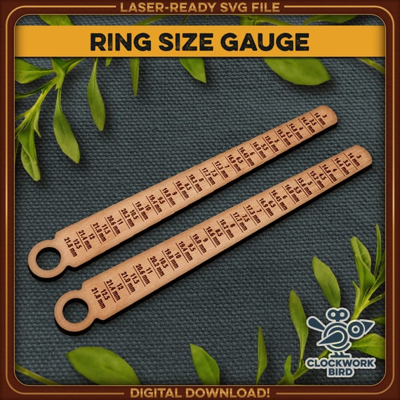 Ring Size Gauge / Ring Measuring Tool Unique Laser Cut File 