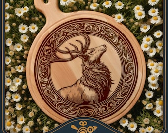 Deer Charcuterie Board SVG: Laser Engraving Design (Digital Download)