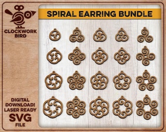 Celtic Spiral Earring Designs: 20 Unique Laser Cut Patterns