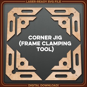 Frame Corner Clamping Jig SVG - Laser Cut Assembly Tool
