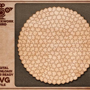 Complex Jigsaw Puzzle Template: Rough Circle, 271 Pieces
