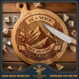 Inspiration: Rundes Schneidebrett SVG / Lazy Susan Design für Gravur