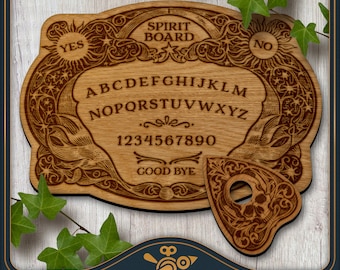 Celestial Spirit Board with Planchette: Vintage Laser Engraving (SVG)