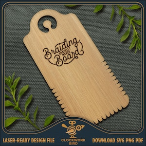 Braiding Board for Bracelets: Digital SVG File - Laser Cut Design