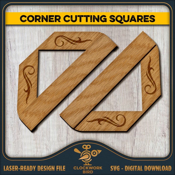 Bookbinding Corner Cutting Squares - SVG laser files for book binders