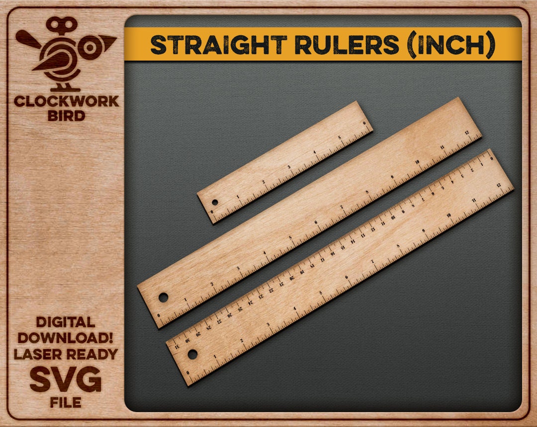 Accurate Straight Rulers (US / Imperial - Inches) - SVG Laser File - Etsy