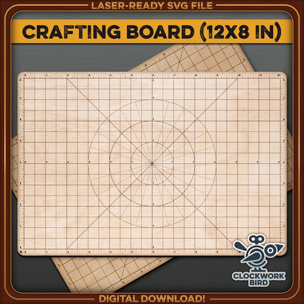 Crafting board / cutting mat (12x8 inches) - Unique laser cut file