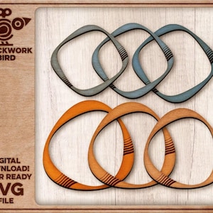 Wild Loop Bracelet SVG Set - Easy Laser Cut Modern Bangles