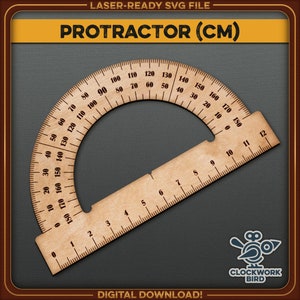 Accurate protractor (EU / metric - centimeters) - Unique laser cut file