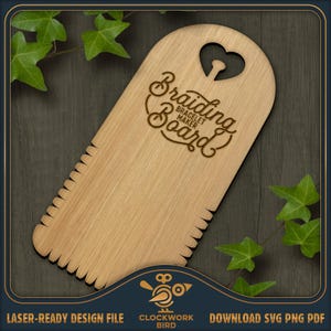 Tabla de trenzado, herramienta para hacer pulseras de la amistad - Archivo láser SVG personalizable para cortar y grabar