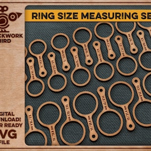 Ring Size Measuring Set / Ring Sizer Gauges (22 Pieces) - Unique Laser