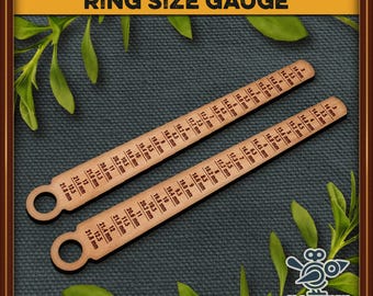 Ring Size Gauge: Laser Cut SVG for US and International Rings