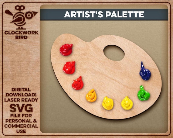 Artist Paint Palette SVG - Laser Cut Vector Design