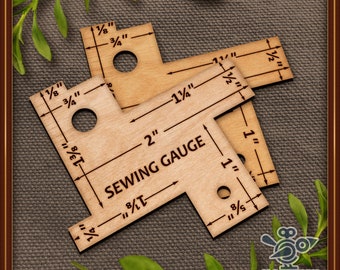 Sewing gauge (inches) - Unique laser cut file