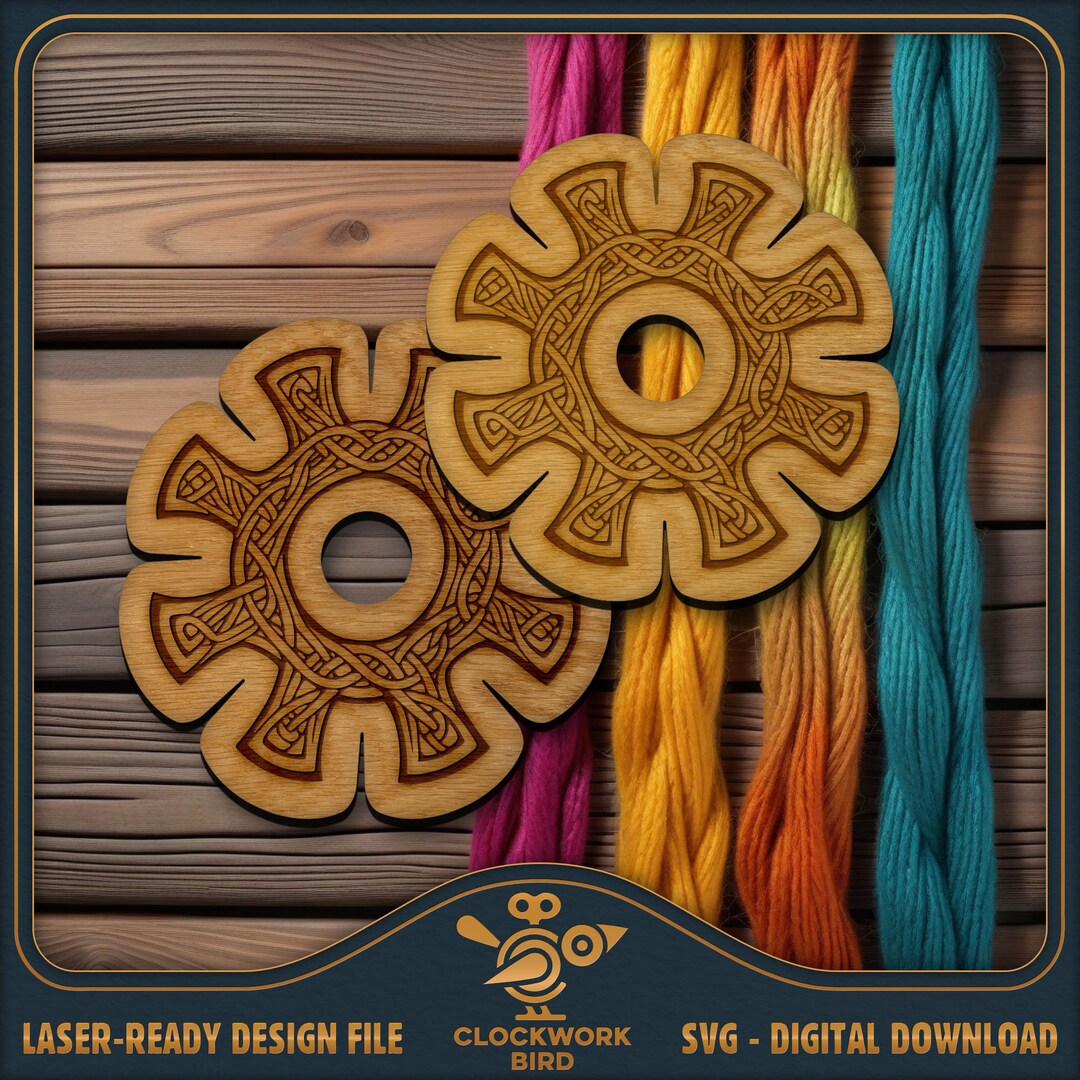 Trollen Wheel / Kumihimo Disk SVG Bracelet Braiding Tool With Celtic Trollen Wheel / Kumihimo Disk SVG Bracelet Braiding Tool With Celtic