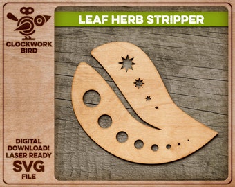 Leaf herb stripper - unique laser cut file