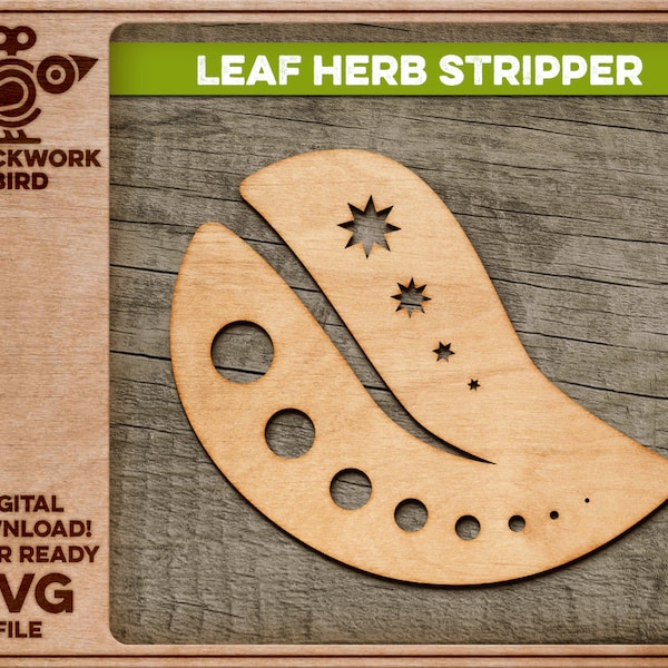 Leaf herb stripper - unique laser cut file