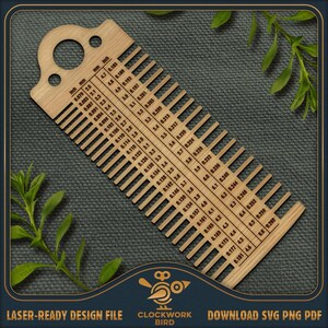 Laser Cutting Thickness Gauge, Kerf Tool (Inch and mm Digital File)