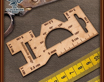 Seam gauge (Metric - centimeters) - Unique laser cut file