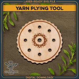 Yarn Plying Tool, Viking Design (Laser Cut SVG for Spinners)
