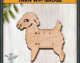 Yarn WPI gauge / Sheep - Unique laser cut file