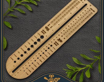 Sock Knitting Ruler SVG: Needle Gauge & Shoe Size Chart (Digital Download)