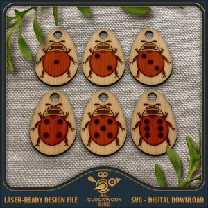 Set pennarelli punto coccinella SVG per uncinetto e lavoro a maglia (punti di dadi, numerati) - File unico tagliato al laser