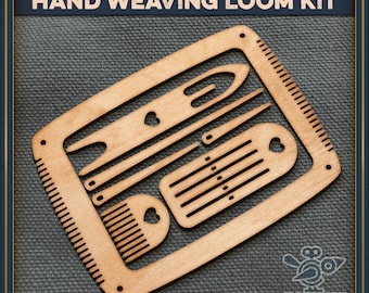 Handweaving Kit: Frame Loom, Rigid Heddle, Shuttle & Needles