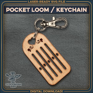 Pocket Loom Keychain: Rigid Heddle Tape Weaving Tool