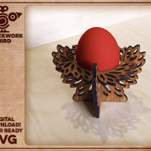 Porta huevos de Pascua: nido de pájaro - Archivo cortado por láser SVG