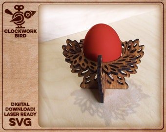 Easter egg holder: bird's nest - Laser cut file SVG