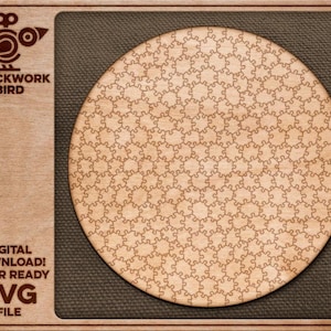 Circle Jigsaw Puzzle Template: Complex 271 Pieces SVG File