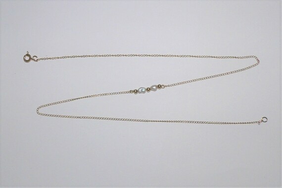 Vintage 1/20 14K Gold Filled Necklace with Baroqu… - image 3